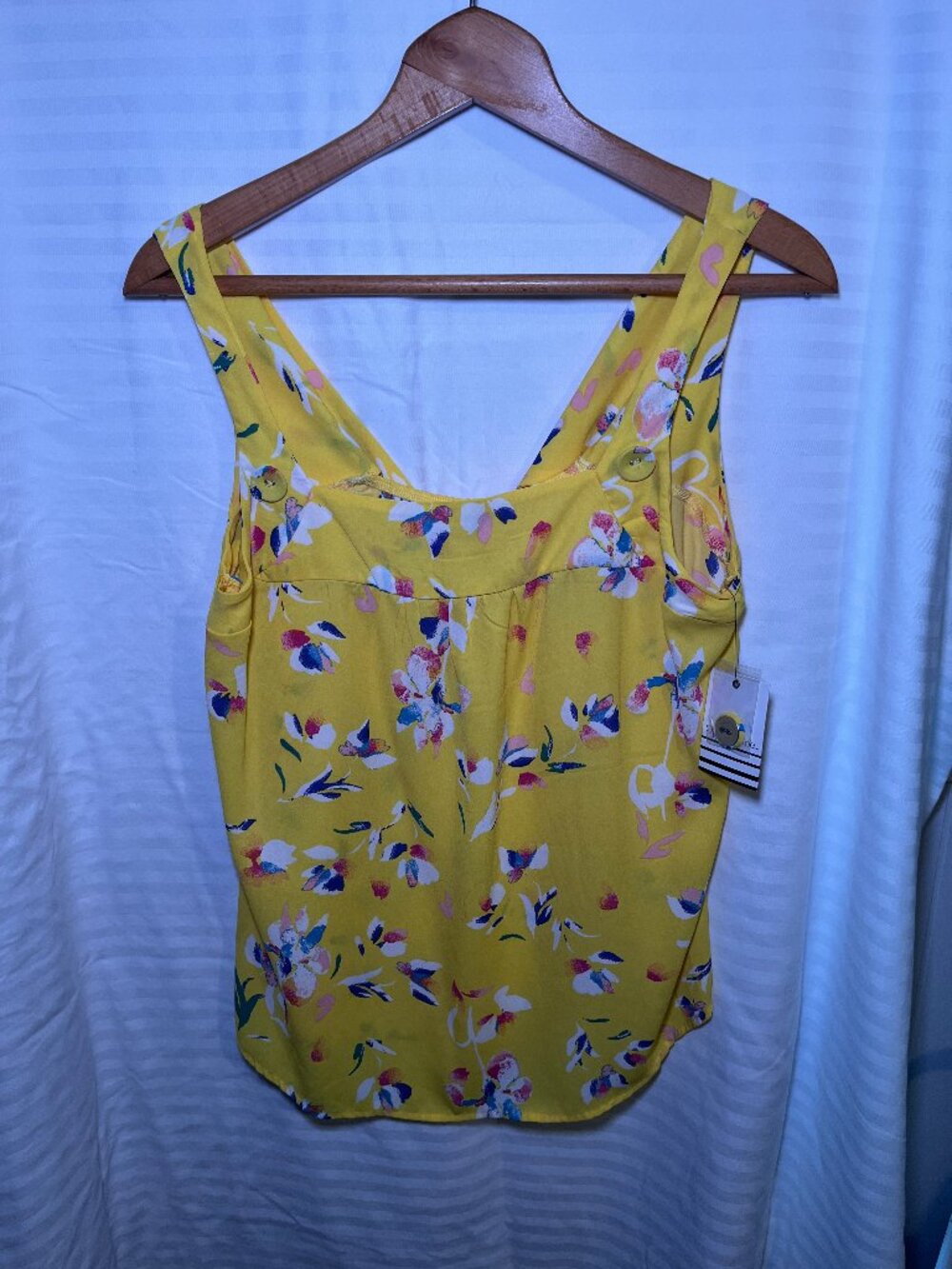 NWT Ophelia Roe Yellow Floral Tank Top Medium